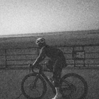 Rider entering the frame on the boardwalk