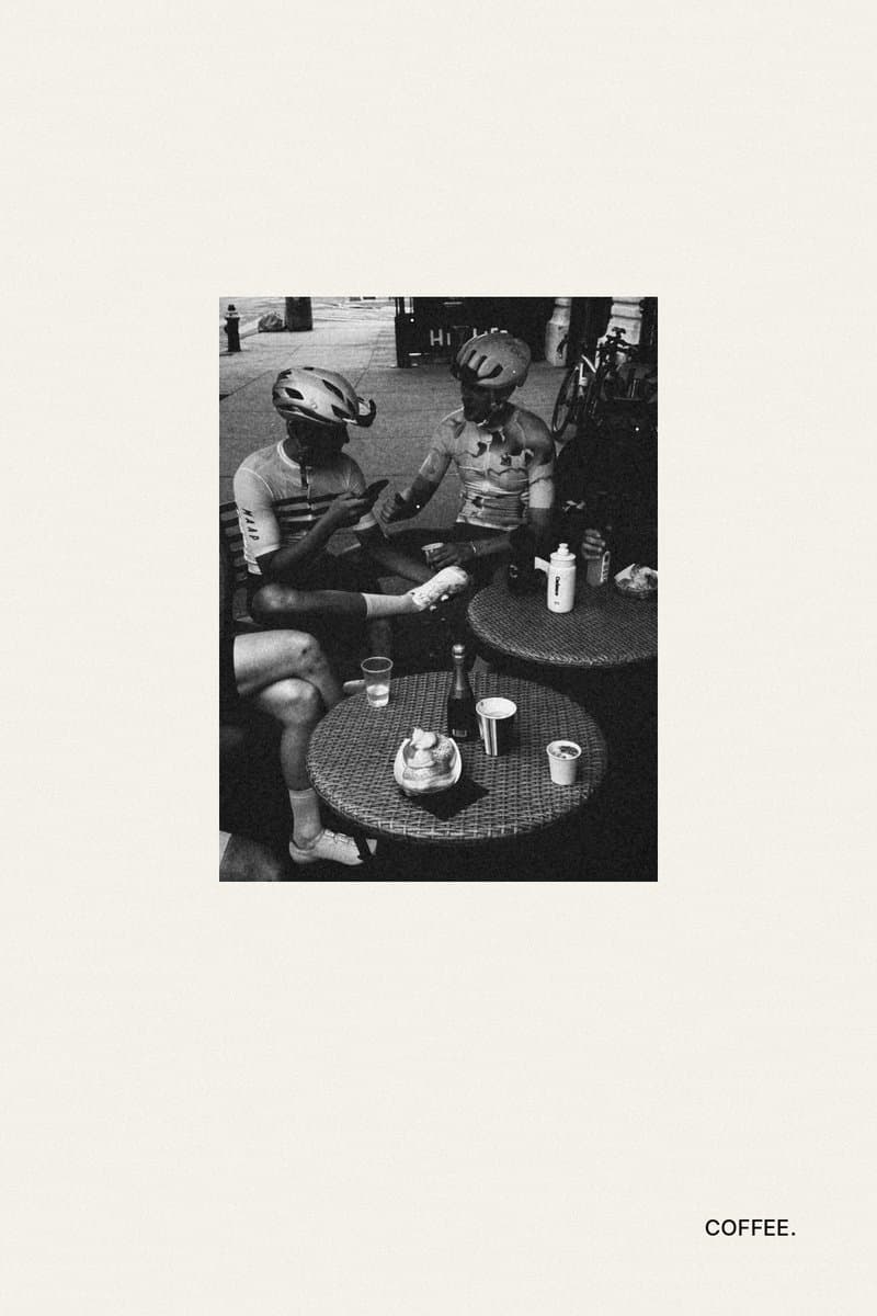 COFFEE. postcard, the café stop after the ride